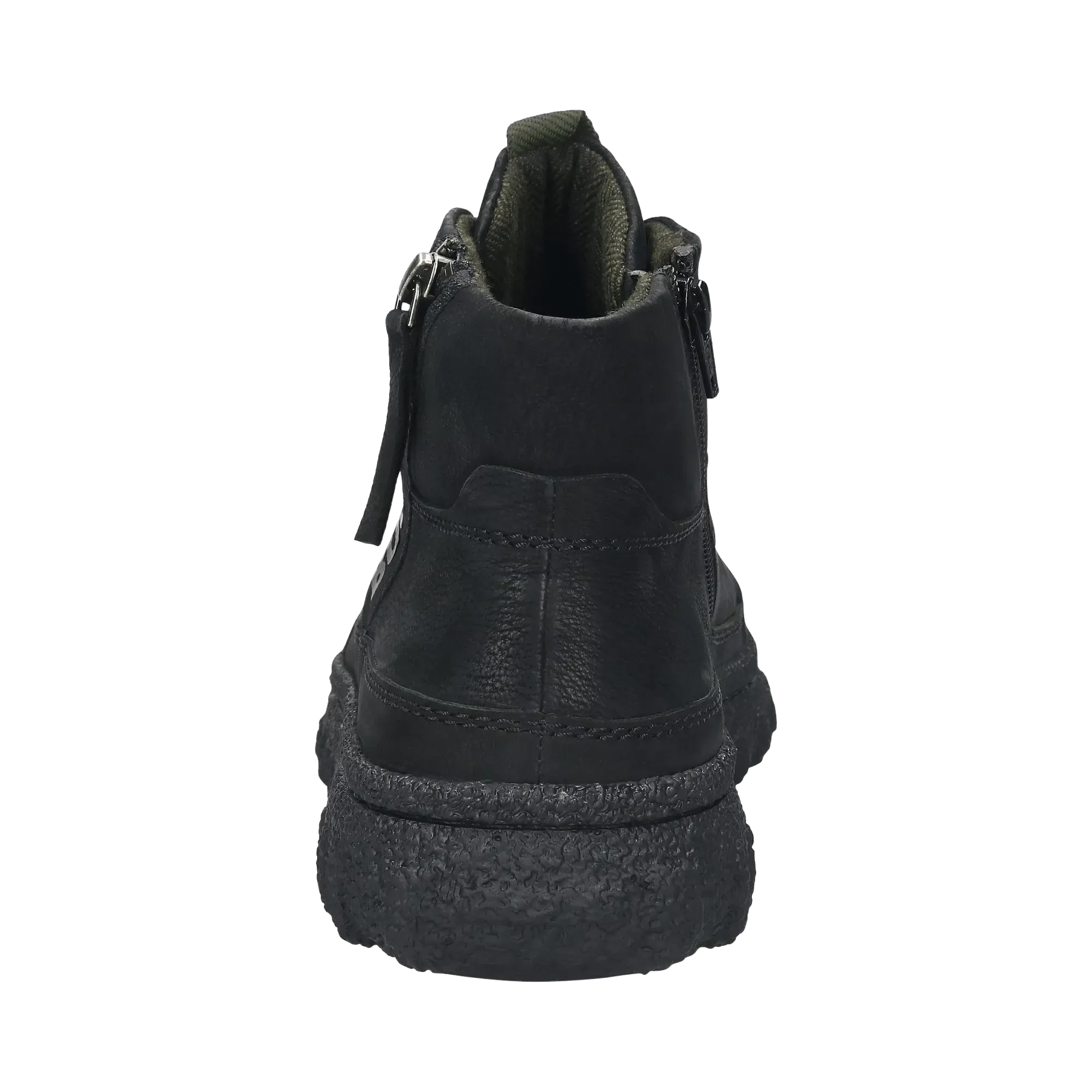 Leder Schnürstiefel schwarz
