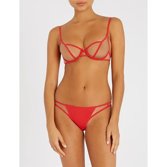 LIVY Underground‎ Tulle Soft-cup Bra In Coquelicot