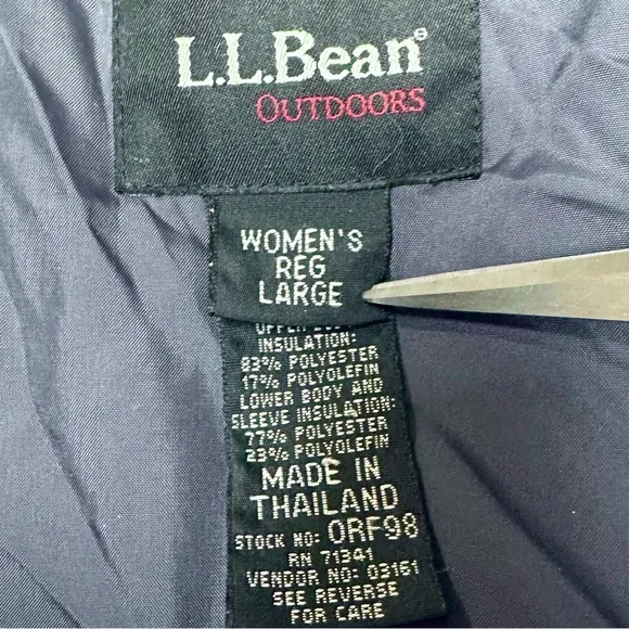 LL Bean Women’s L Ski Jacket Hooded Thinsulate Pink Lined Insulated ORF98 VTG