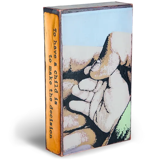 Llew - Spiritiles - Glass Over Copper - "Hello" #071