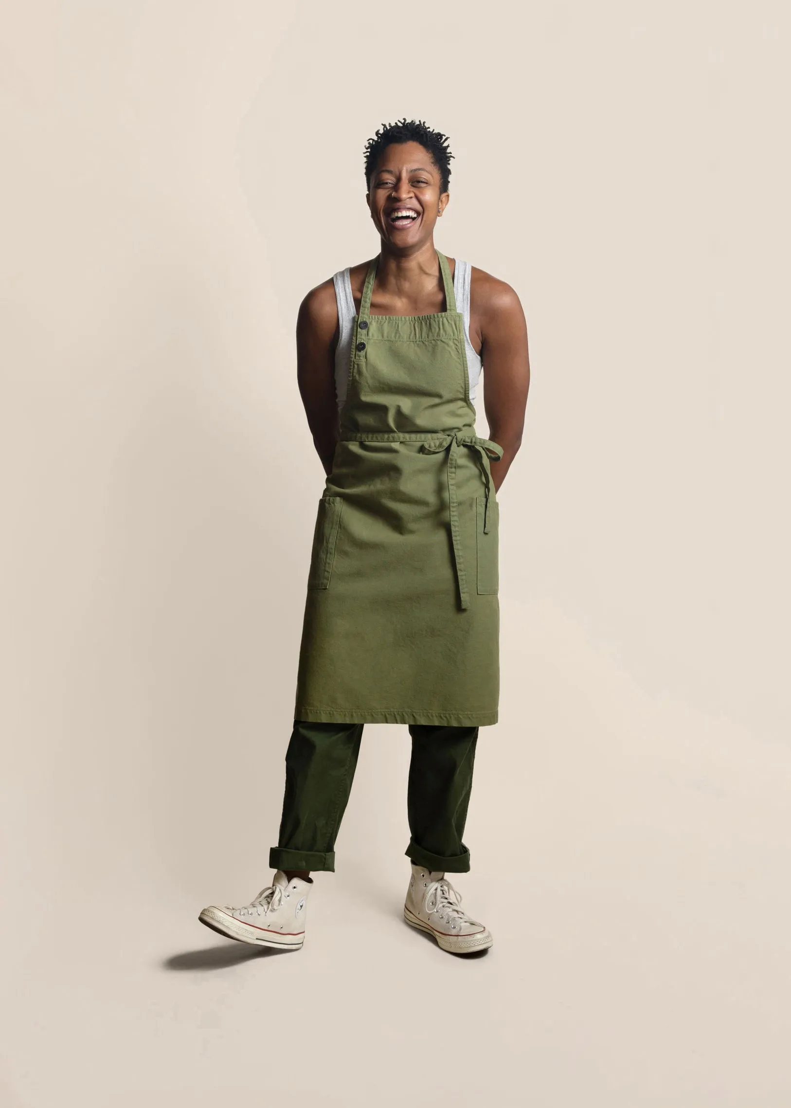 Lyon Bib Apron ⏤ Sage Green