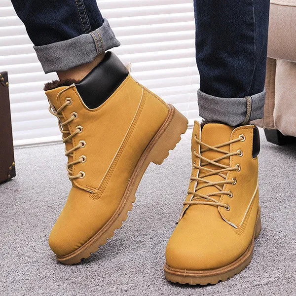Men boots fashion Winter ankle snow shoes