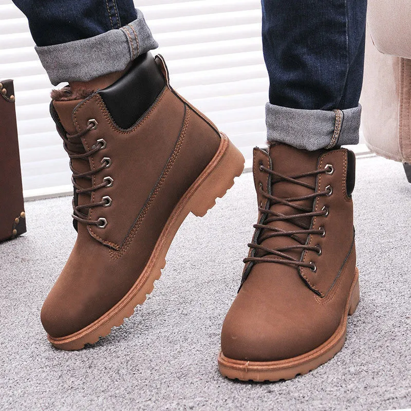 Men boots fashion Winter ankle snow shoes