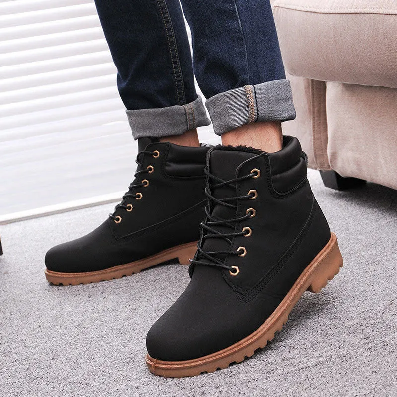 Men boots fashion Winter ankle snow shoes