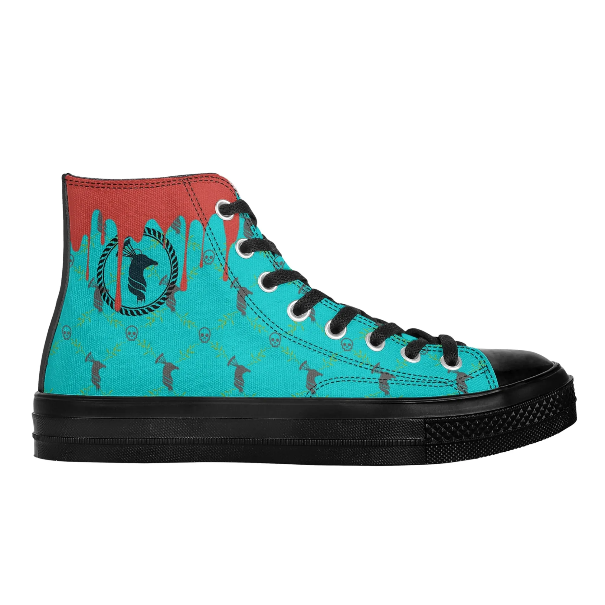 Mens Classic Black High Top Canvas Shoes