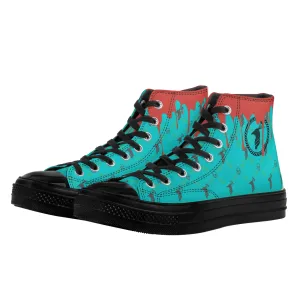 Mens Classic Black High Top Canvas Shoes