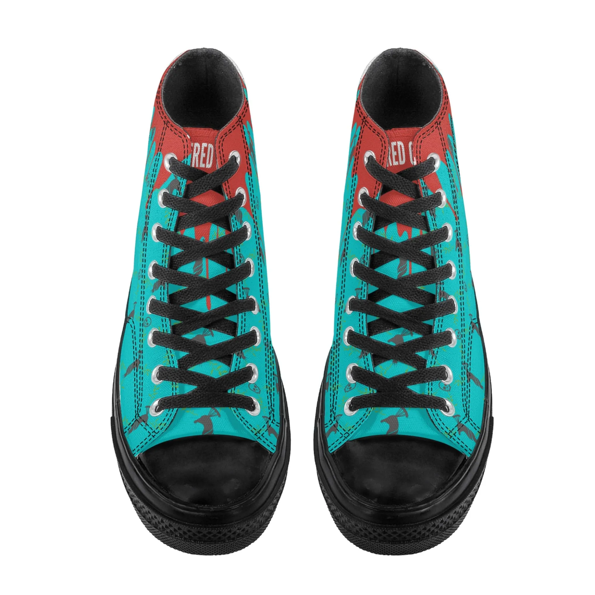 Mens Classic Black High Top Canvas Shoes