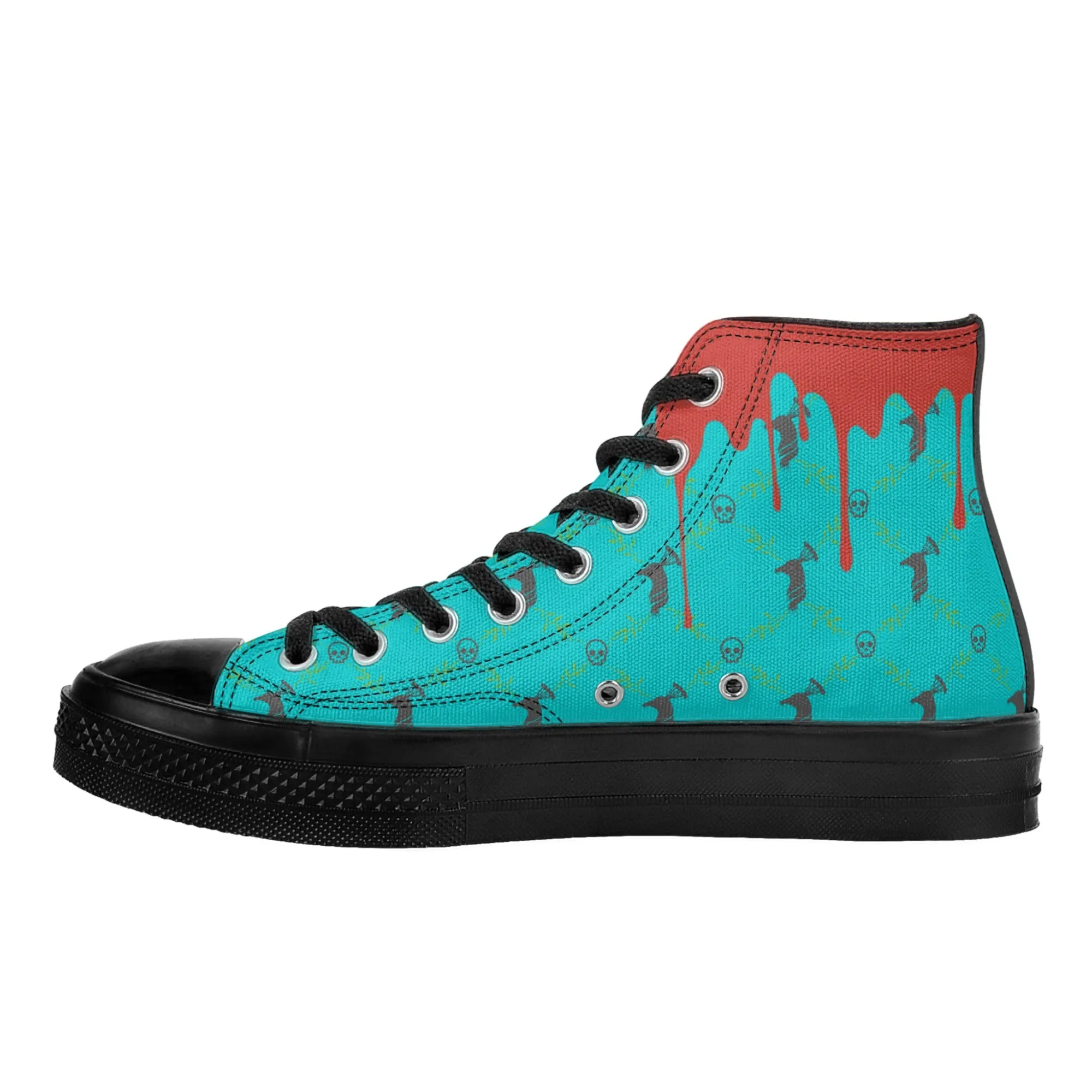 Mens Classic Black High Top Canvas Shoes