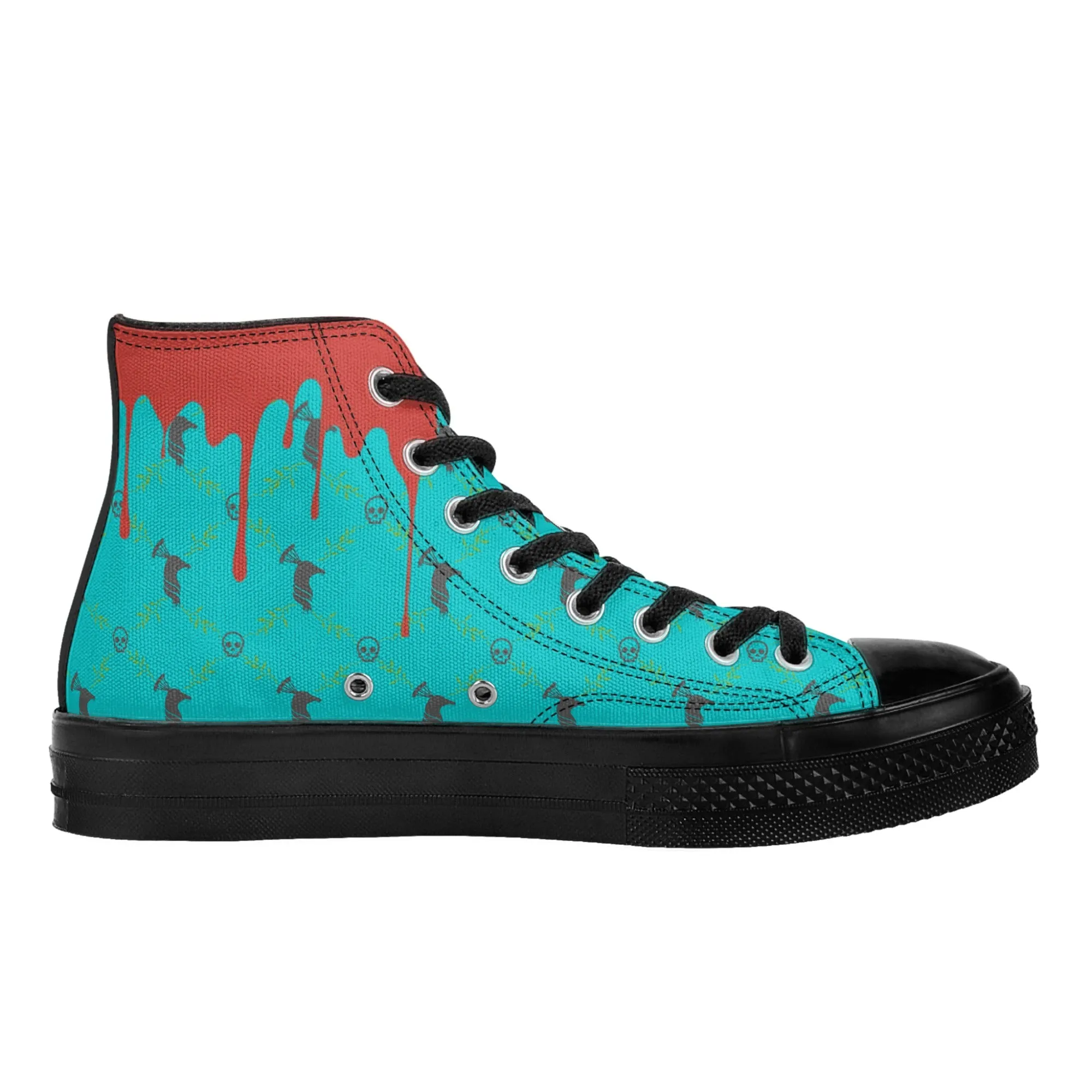 Mens Classic Black High Top Canvas Shoes
