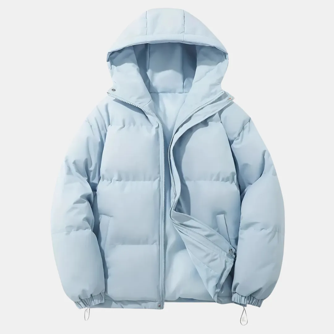 Men’s Hooded Winter Bomber Jacket – Goose Down Warmth & Urban Style
