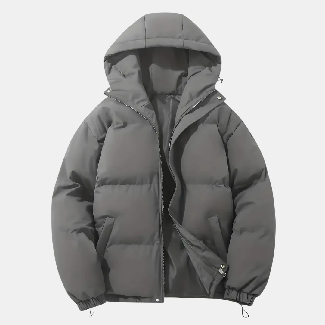 Men’s Hooded Winter Bomber Jacket – Goose Down Warmth & Urban Style