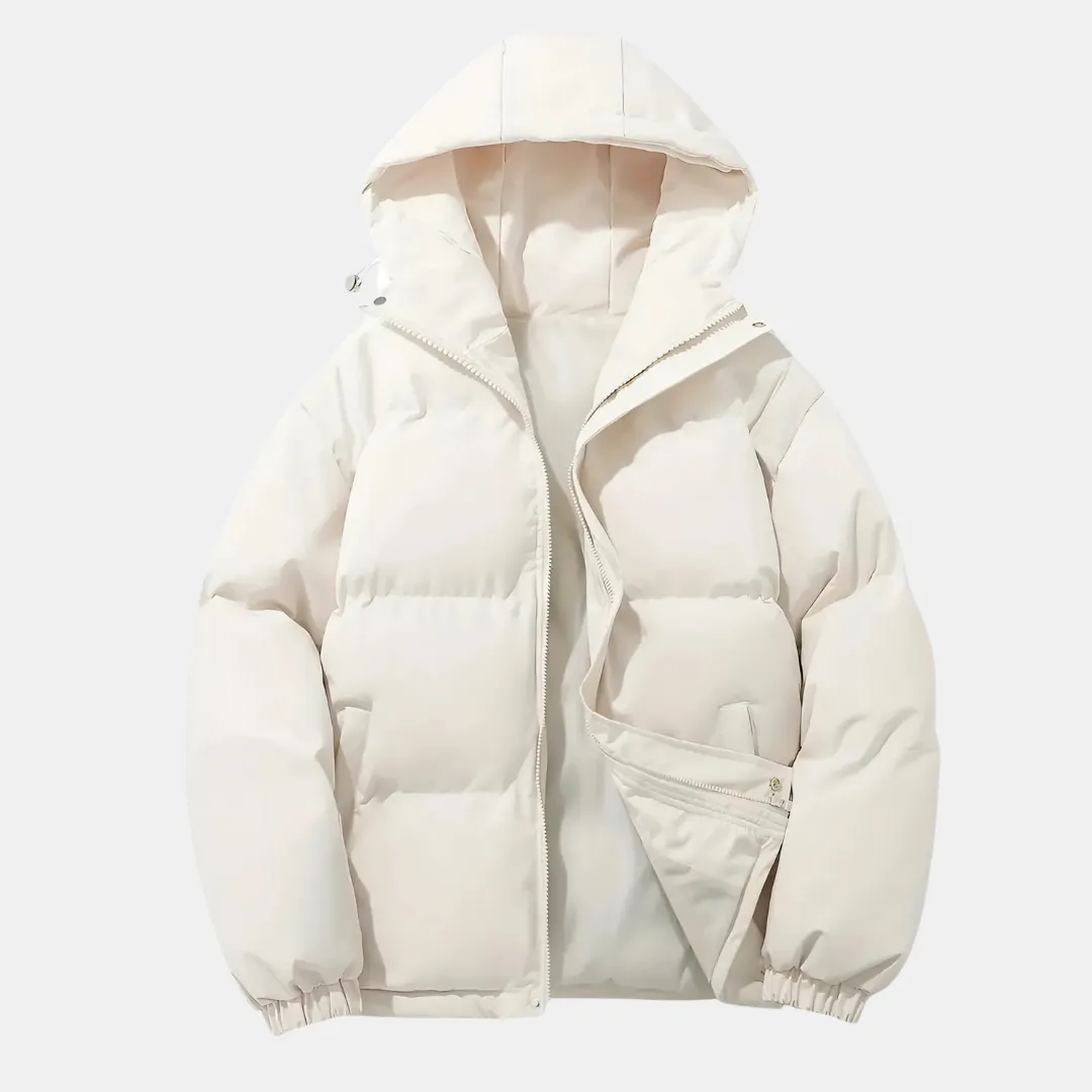 Men’s Hooded Winter Bomber Jacket – Goose Down Warmth & Urban Style
