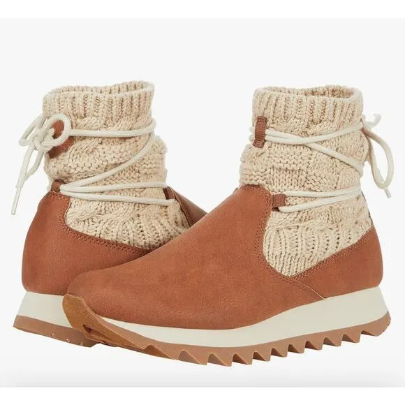 Merrell Women's Alpine Pull on Knit Snow Boot, Women’s 9.5 CozyCore CabinCore