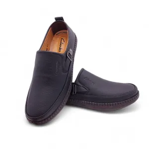 Mova Comfort Fit Rexine Leather SlipOns RB44 - Black
