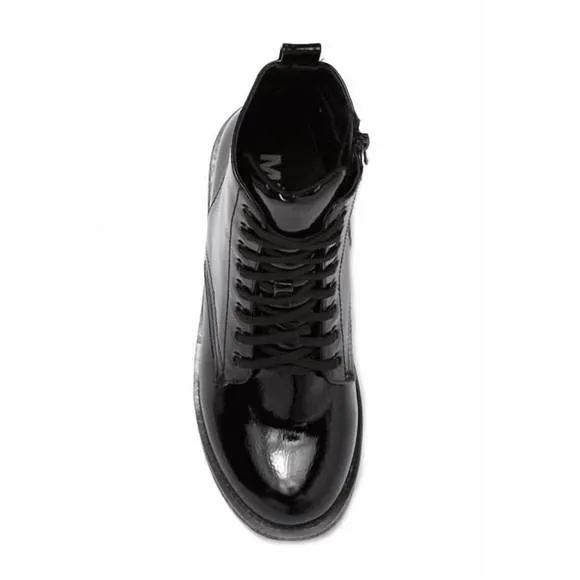 NEW MIA girl's giuletta glitter sole boot in black patent