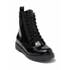 NEW MIA girl's giuletta glitter sole boot in black patent