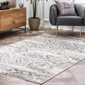 NEW nuLOOM Freja Distressed Area Rug, 4' x 6', Grey! Made in Egypt!