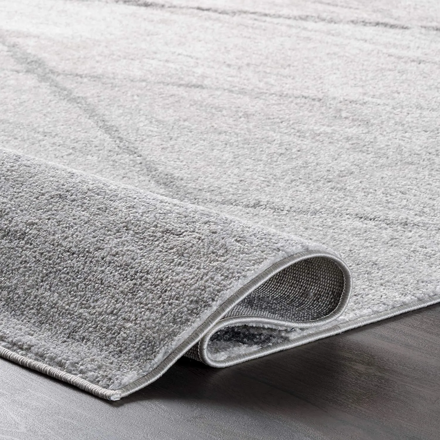 New Wayfair Nuloom Contemporary Striped Polypropylene Area Rug in Grey, Sz 4X6!