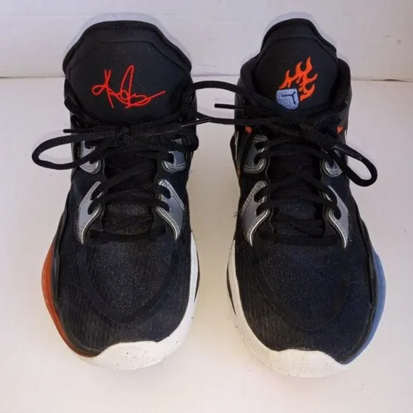 NIKE EUC Kyrie 8 Infinity Fire &amp; Ice Midrise Black/White-Multi Sz 5Y US/37.5 EU