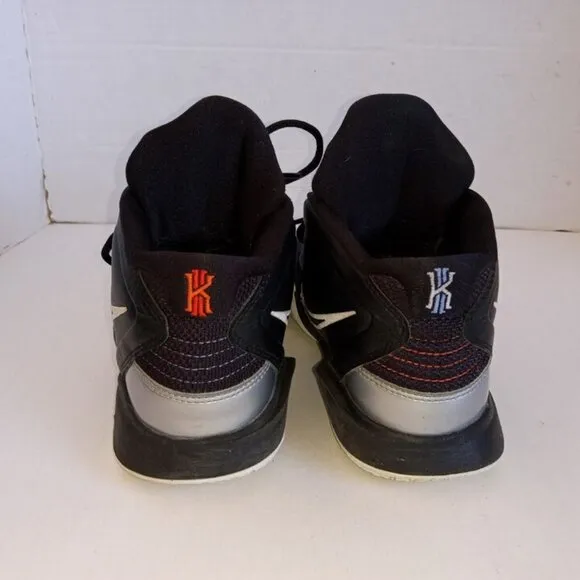 NIKE EUC Kyrie 8 Infinity Fire &amp; Ice Midrise Black/White-Multi Sz 5Y US/37.5 EU