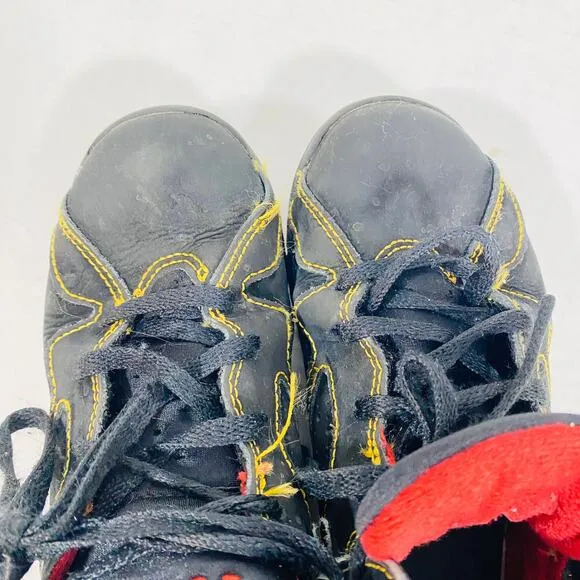 Nike Jordan 7 Retro Citrus Black Red Little Kid High Top Sneaker Sz 13C
