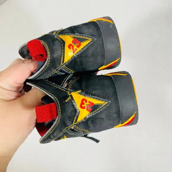 Nike Jordan 7 Retro Citrus Black Red Little Kid High Top Sneaker Sz 13C