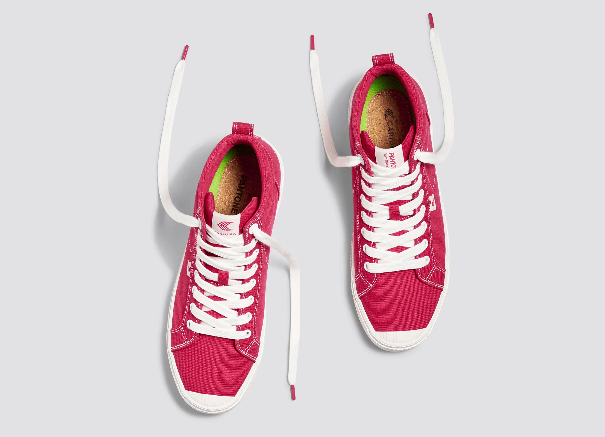 OCA High Pantone Viva Magenta Canvas Contrast Thread Sneaker Women