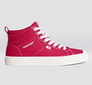 OCA High Pantone Viva Magenta Canvas Contrast Thread Sneaker Women