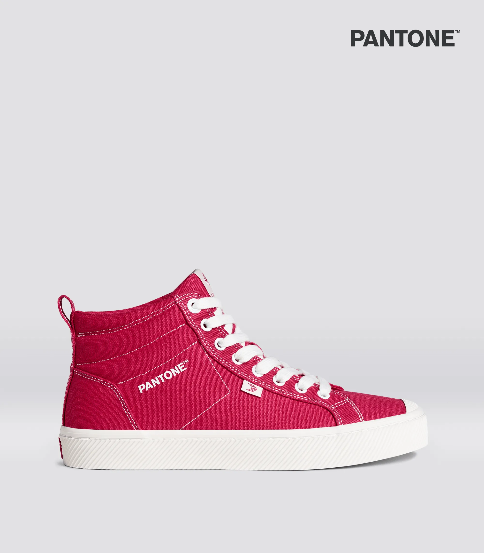 OCA High Pantone Viva Magenta Canvas Contrast Thread Sneaker Women