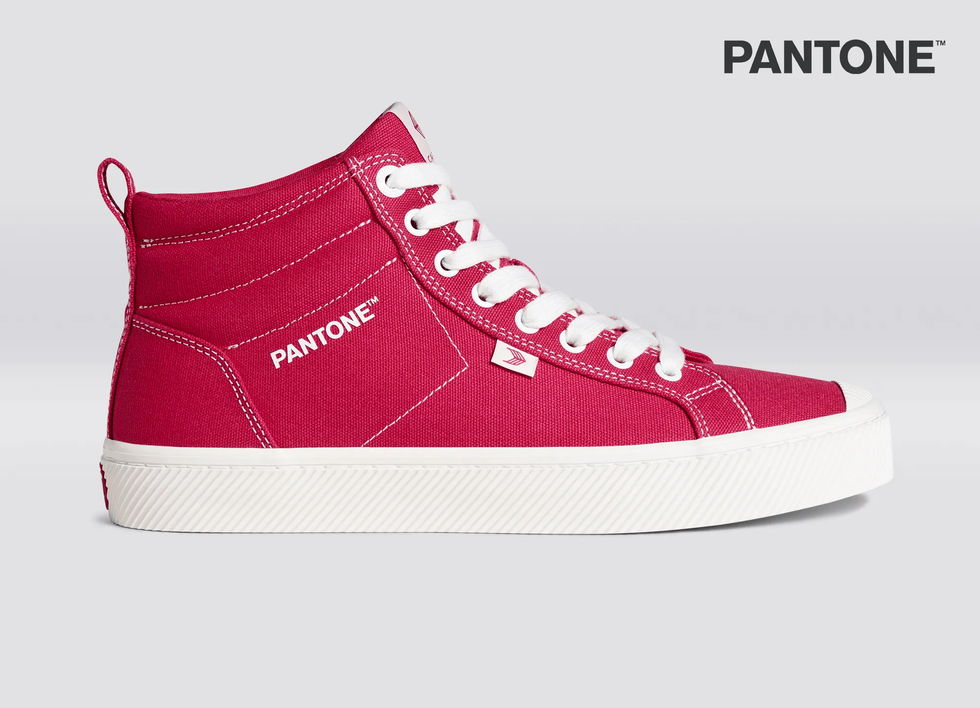 OCA High Pantone Viva Magenta Canvas Contrast Thread Sneaker Women