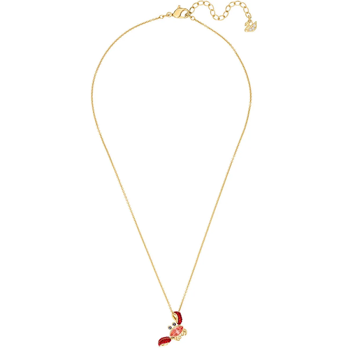 Ocean Crab Multi-Colored Gold Plating Pendant Necklace