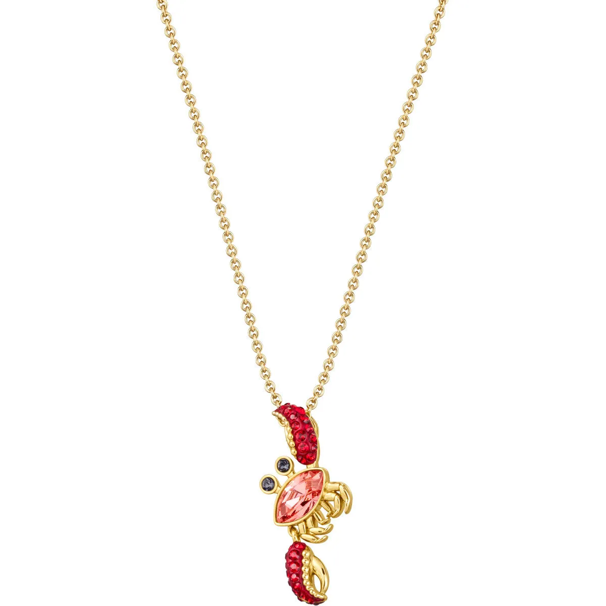 Ocean Crab Multi-Colored Gold Plating Pendant Necklace