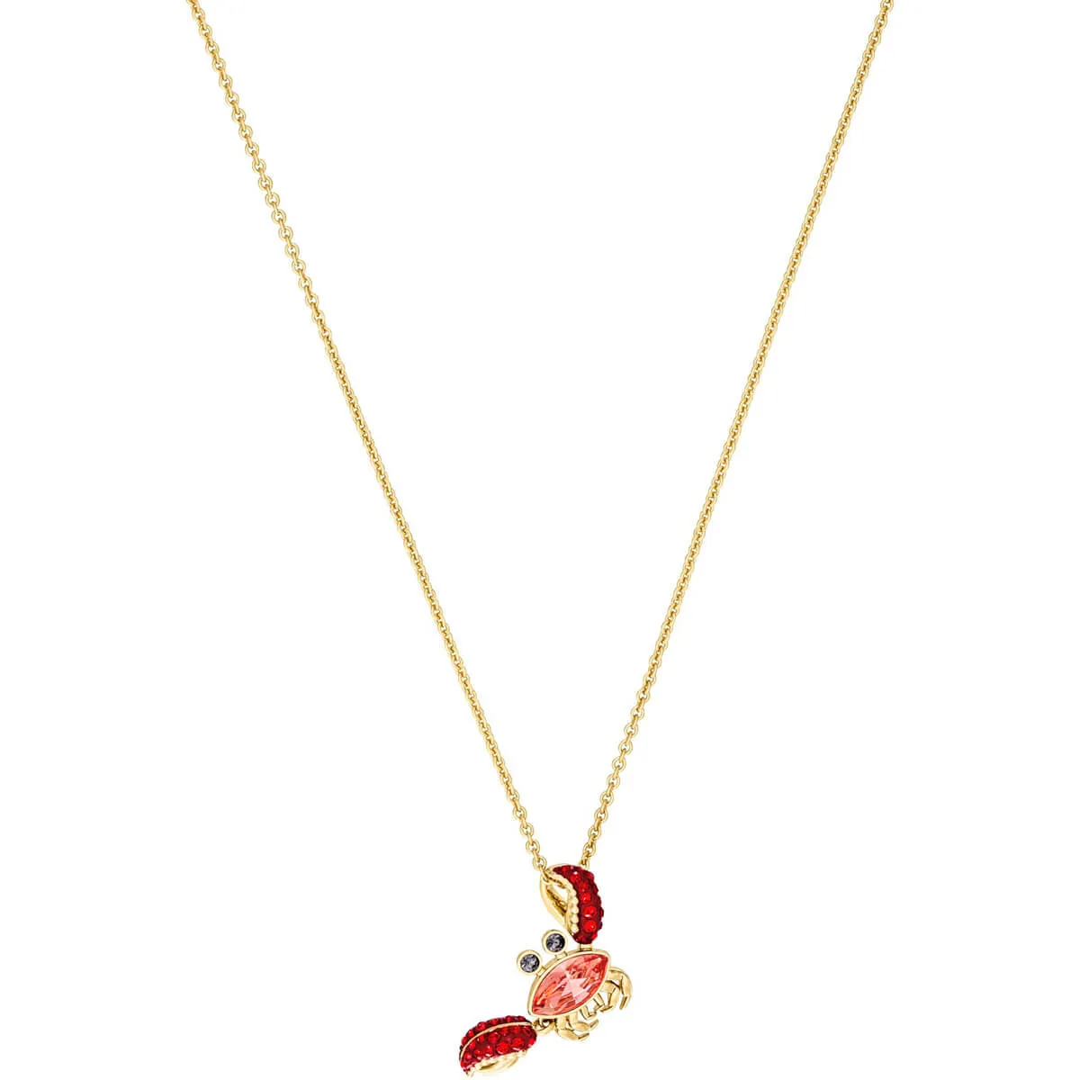 Ocean Crab Multi-Colored Gold Plating Pendant Necklace