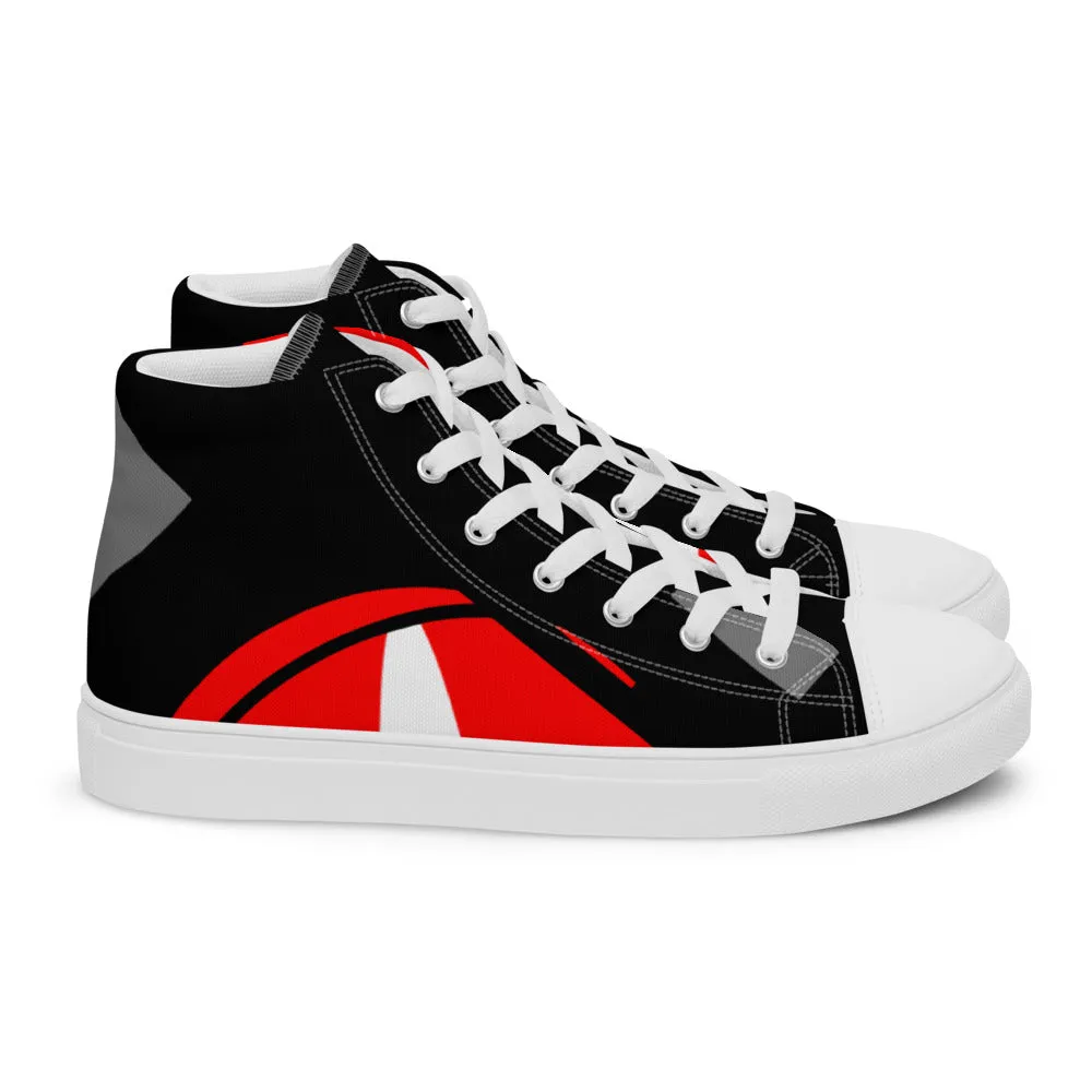 Origen Destination |On-Arrival Point of Origen Symbol-inspired Men’s high top canvas shoes