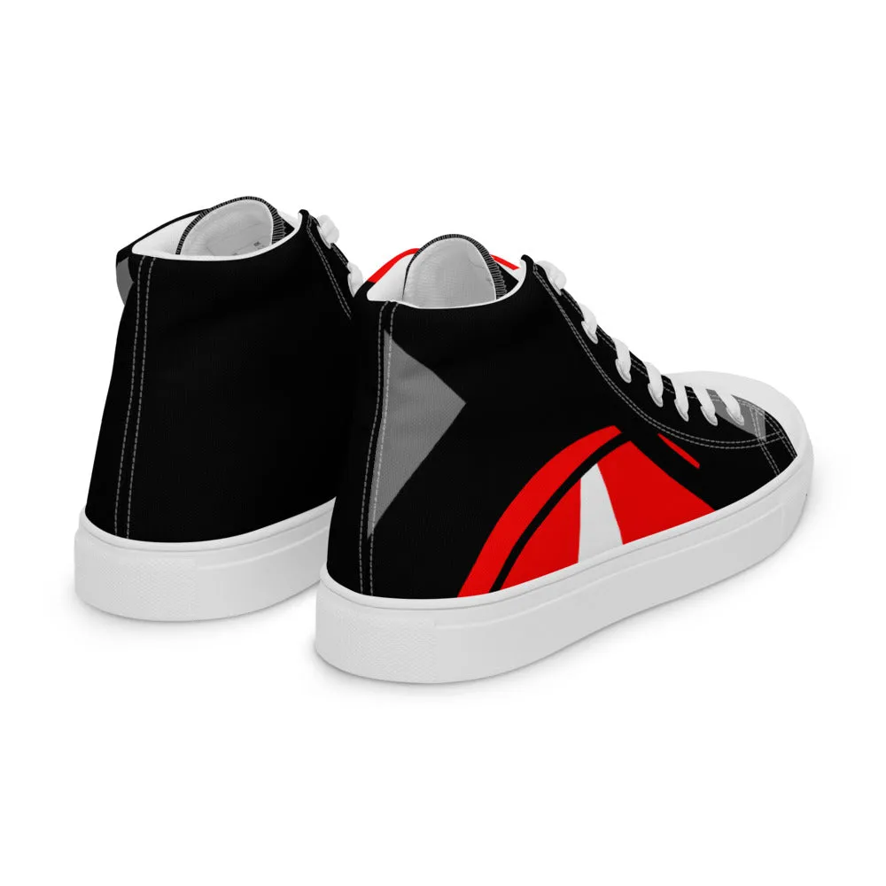 Origen Destination |On-Arrival Point of Origen Symbol-inspired Men’s high top canvas shoes