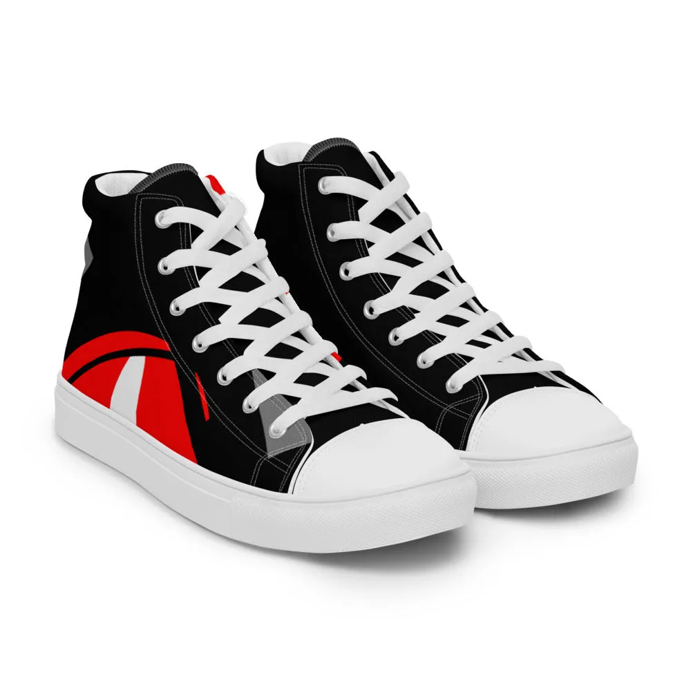 Origen Destination |On-Arrival Point of Origen Symbol-inspired Men’s high top canvas shoes