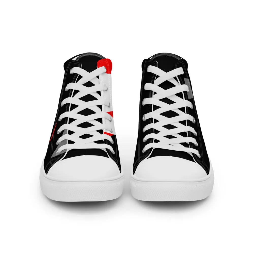 Origen Destination |On-Arrival Point of Origen Symbol-inspired Men’s high top canvas shoes
