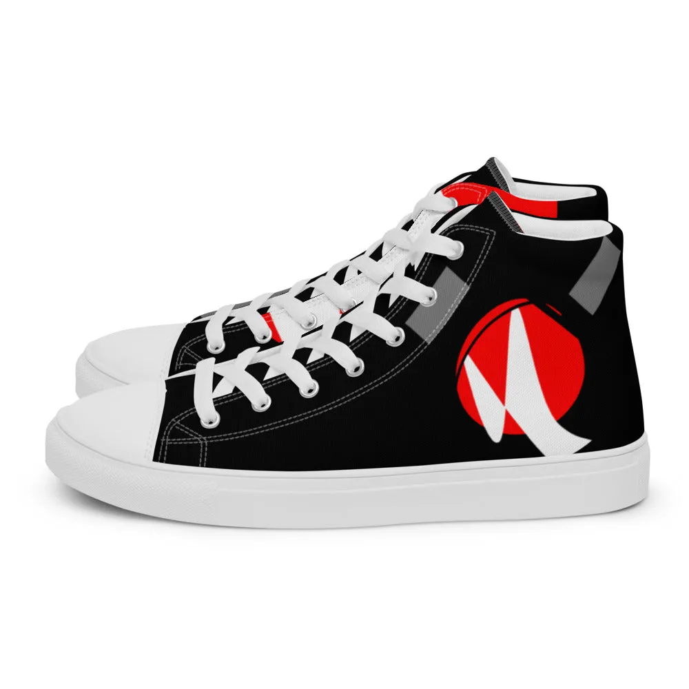 Origen Destination |On-Arrival Point of Origen Symbol-inspired Men’s high top canvas shoes