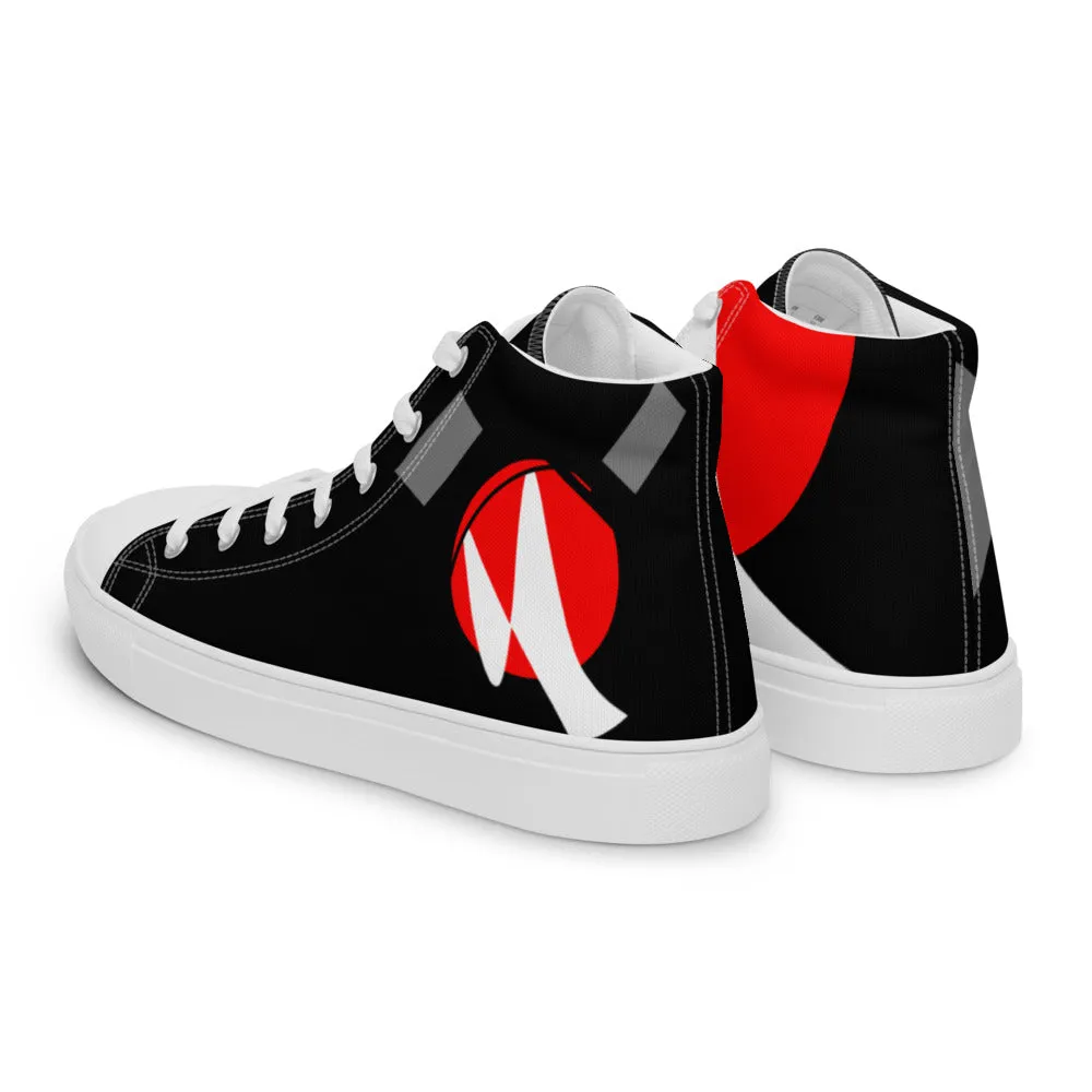 Origen Destination |On-Arrival Point of Origen Symbol-inspired Men’s high top canvas shoes