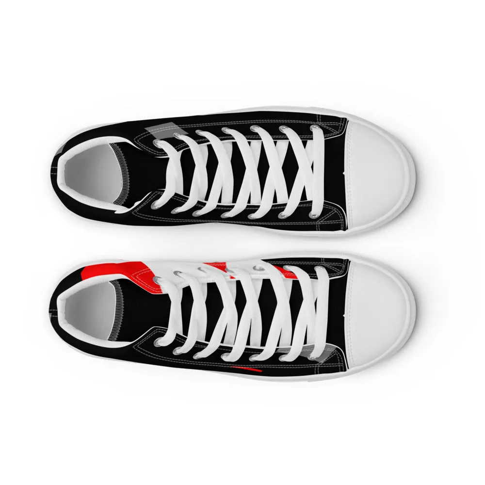 Origen Destination |On-Arrival Point of Origen Symbol-inspired Men’s high top canvas shoes