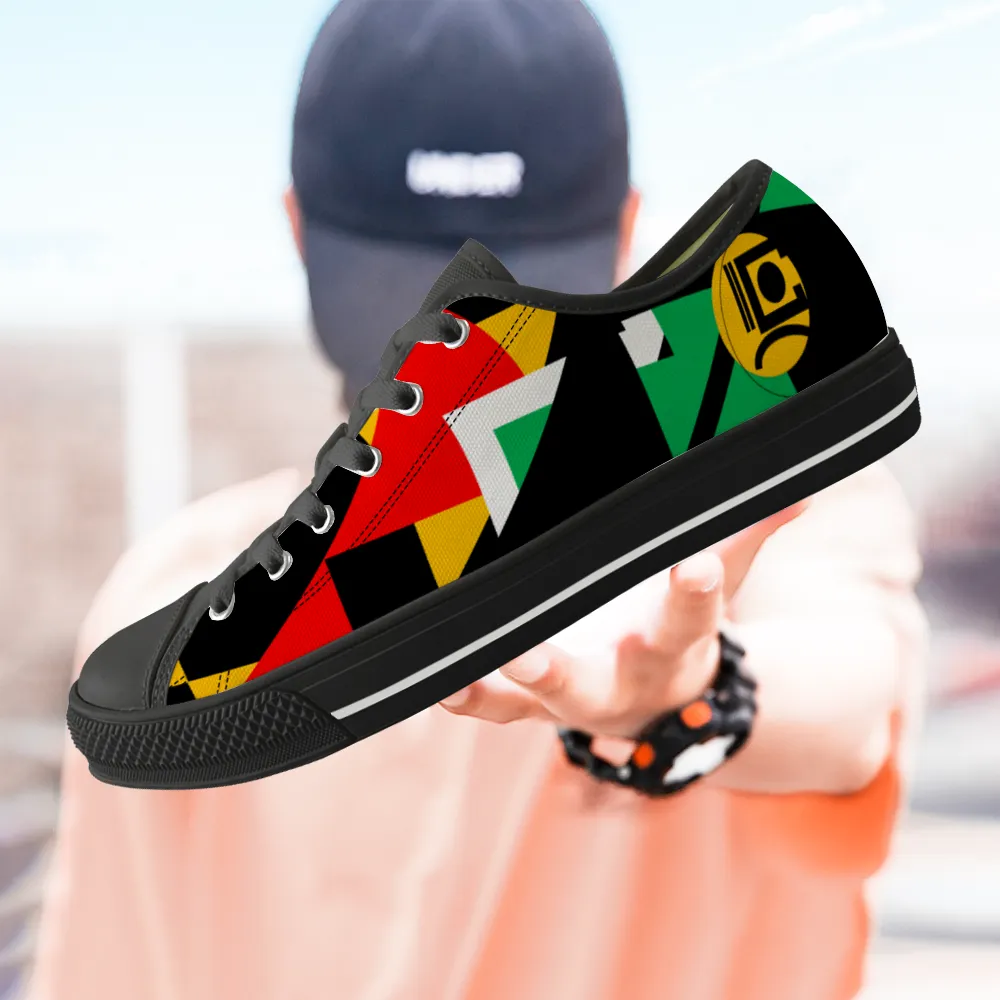 Origen Destination Signature Unisex Black Low Top Canvas Shoes