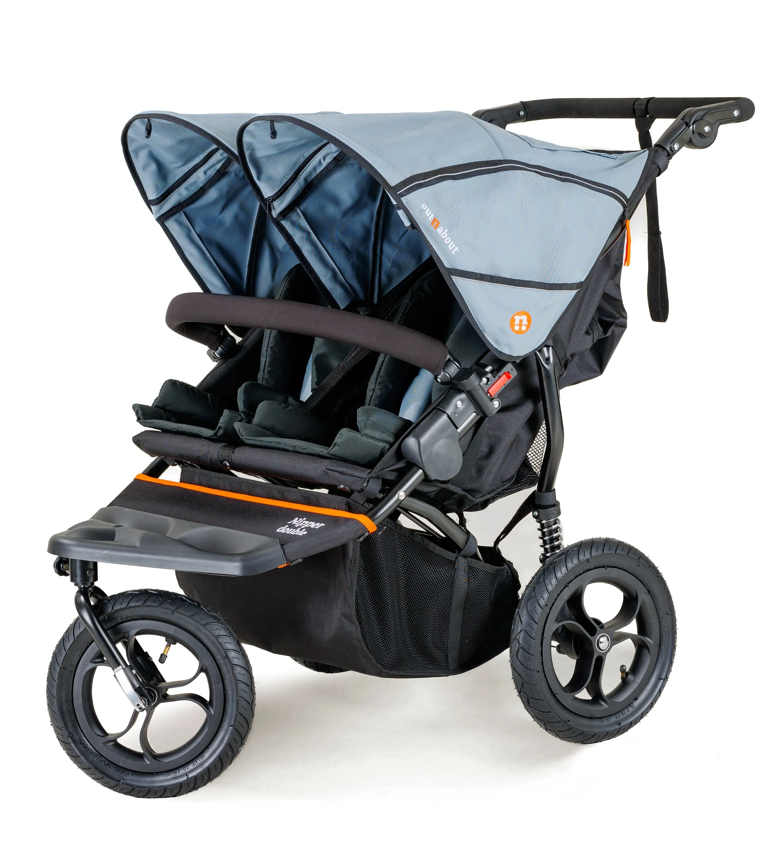 Out n About Double Nipper V5 Twin Starter Bundle - Rocksalt Grey - Delivery Late March