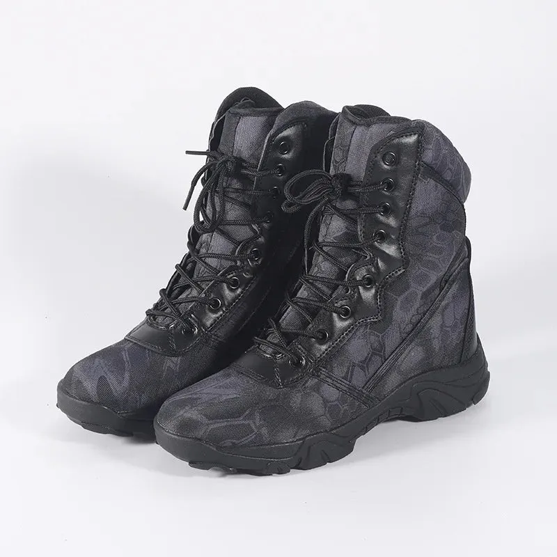 Outdoor Training Men Military Tactical Boots High-Top Desert Army Shoes Camouflage Combat Hunting Climbing Botas Hiking Shoes