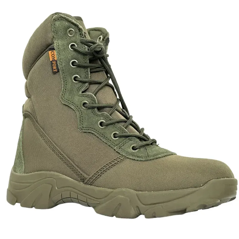 Outdoor Training Men Military Tactical Boots High-Top Desert Army Shoes Camouflage Combat Hunting Climbing Botas Hiking Shoes