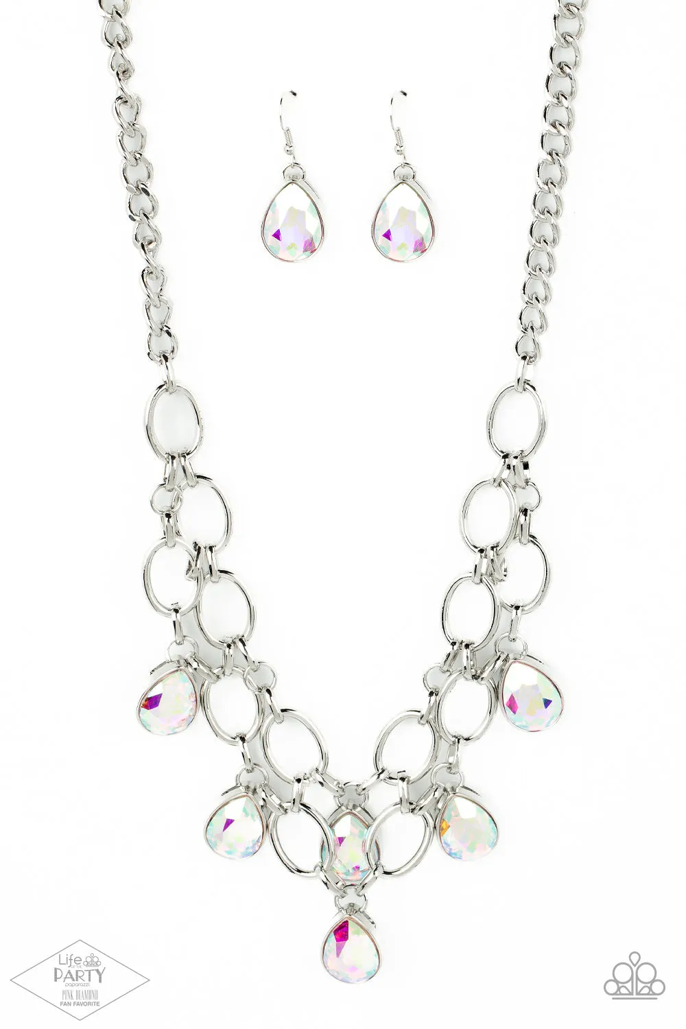 Paparazzi Show-Stopping Shimmer - Multi Necklace - Life of the Party Pink Diamond Exclusive