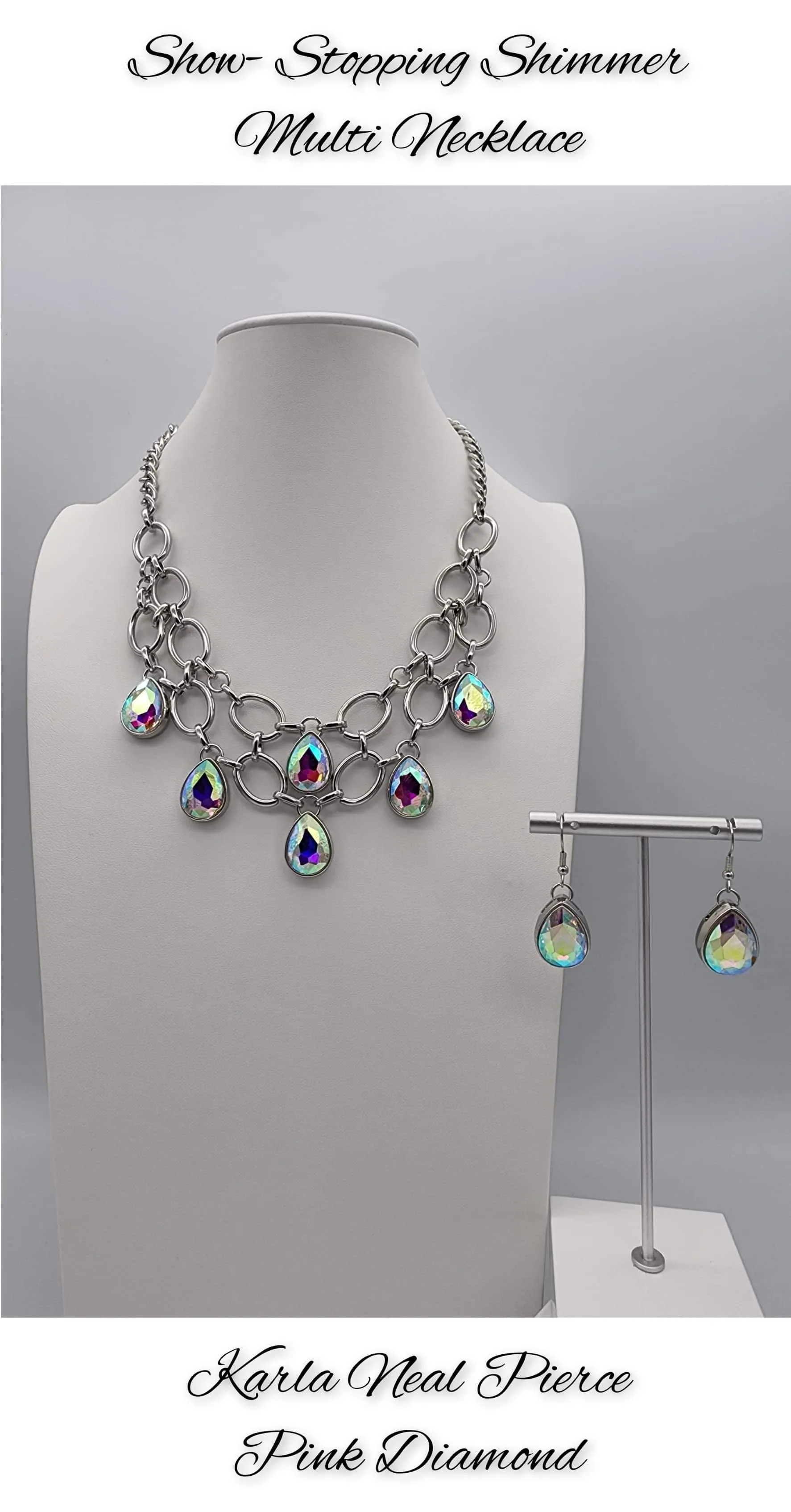 Paparazzi Show-Stopping Shimmer - Multi Necklace - Life of the Party Pink Diamond Exclusive