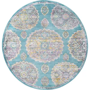 Paragon Rug_Blue Rugs.com Rug Size: Round 5'5"