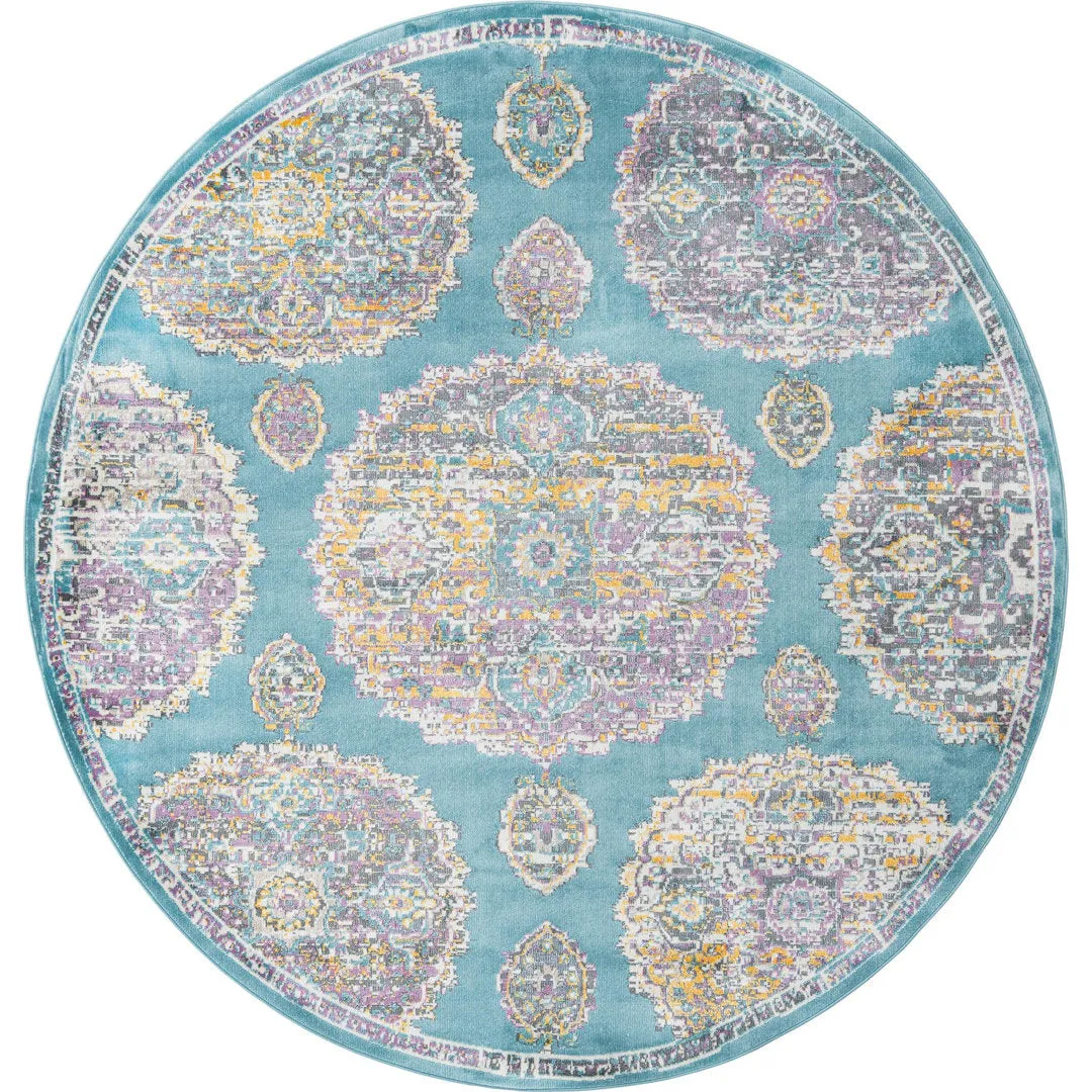 Paragon Rug_Blue Rugs.com Rug Size: Round 5'5"