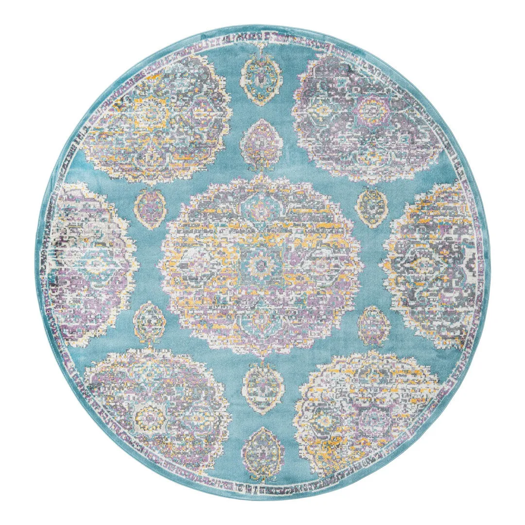 Paragon Rug_Blue Rugs.com Rug Size: Round 5'5"