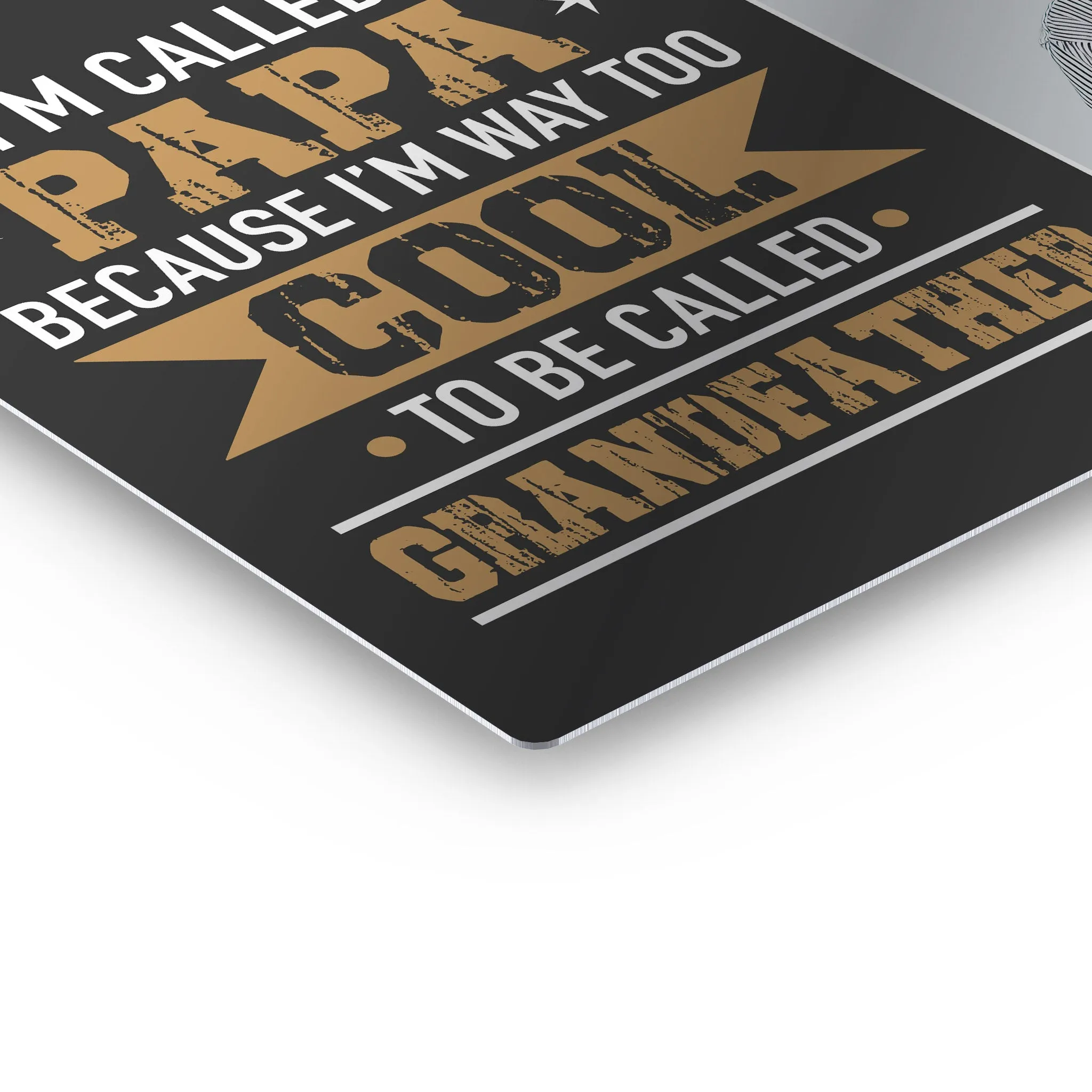 Personalized Father Gift Wall Art Custom Photo I'm Called Papa Because I'm Way too Cool Grandfather